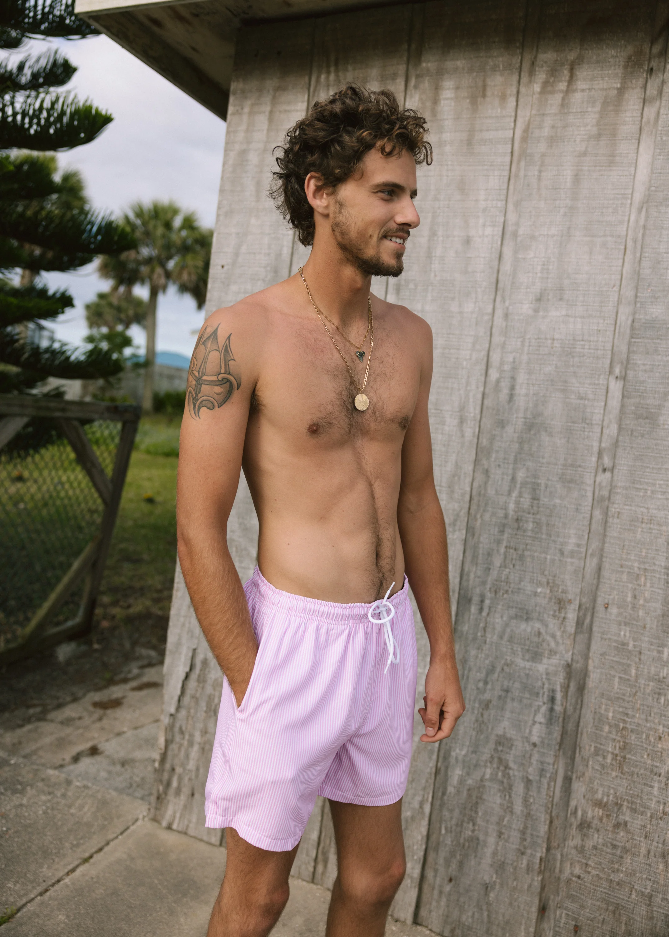 Annie Pink Swim Trunk - Image 3