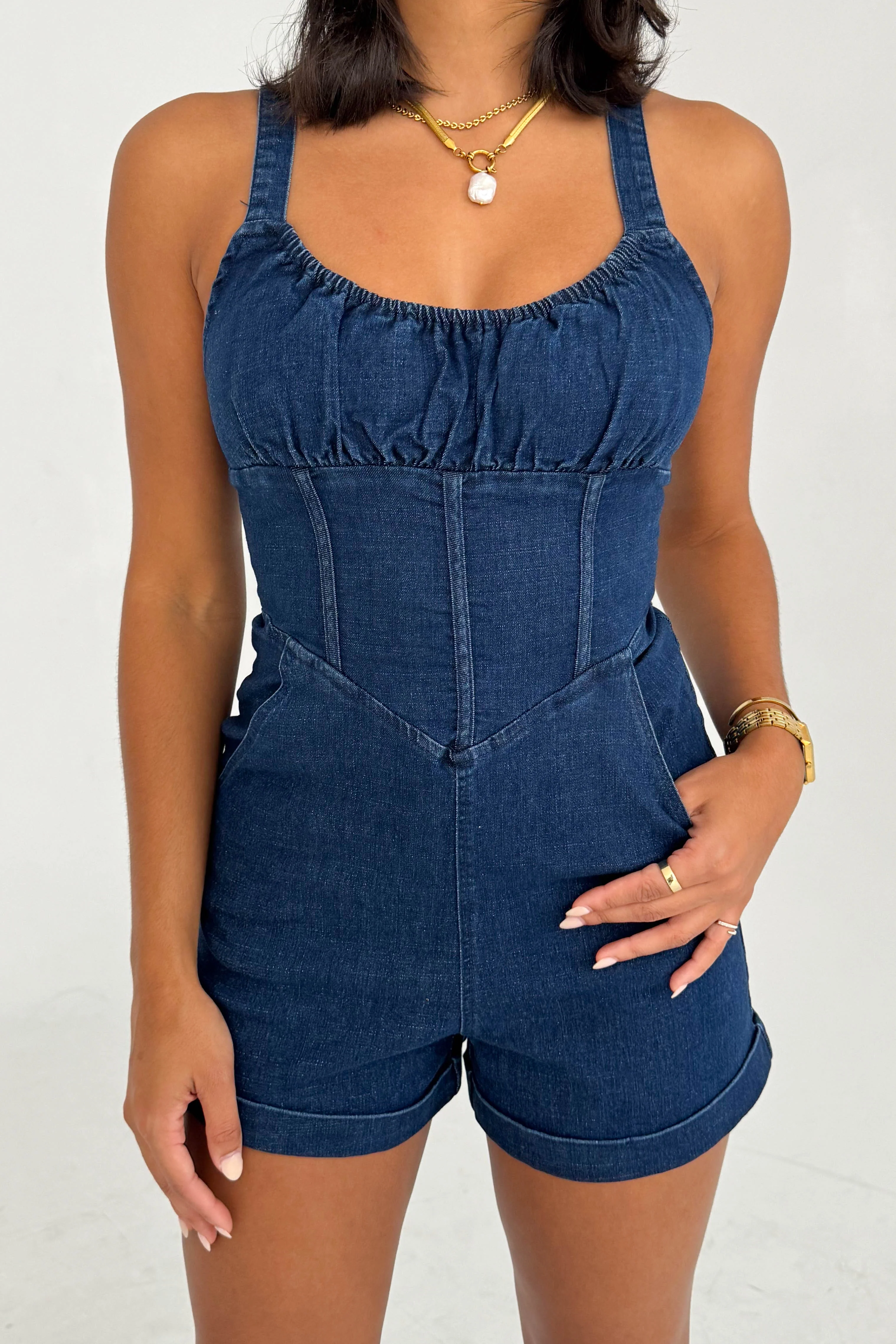 Austin Denim Romper - Image 3