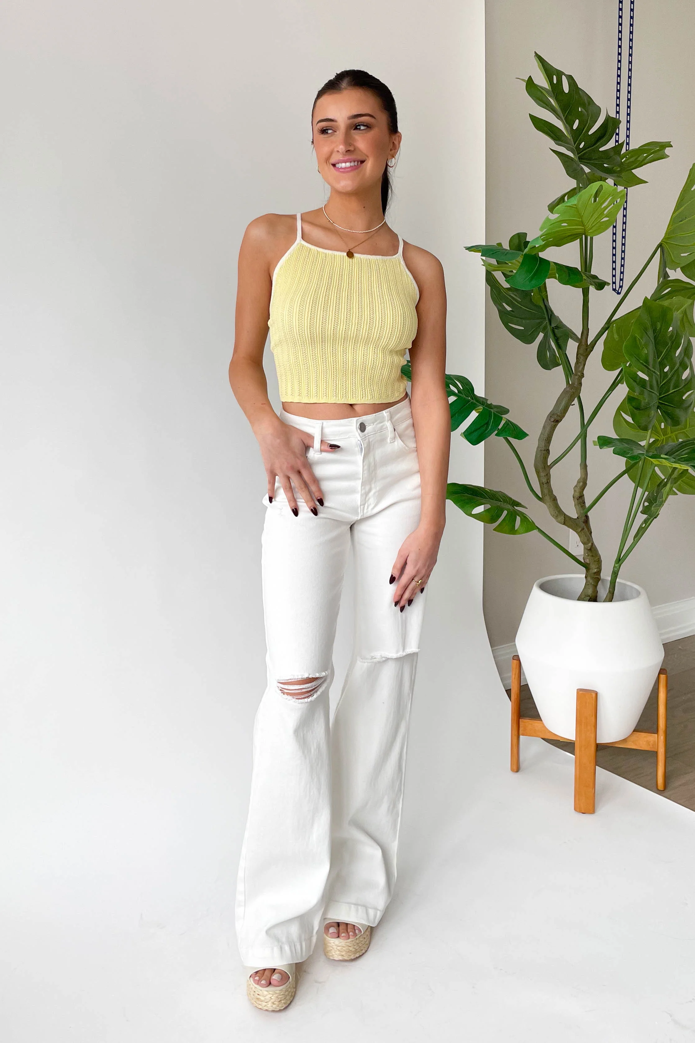 Cara Jeans in White - Image 3