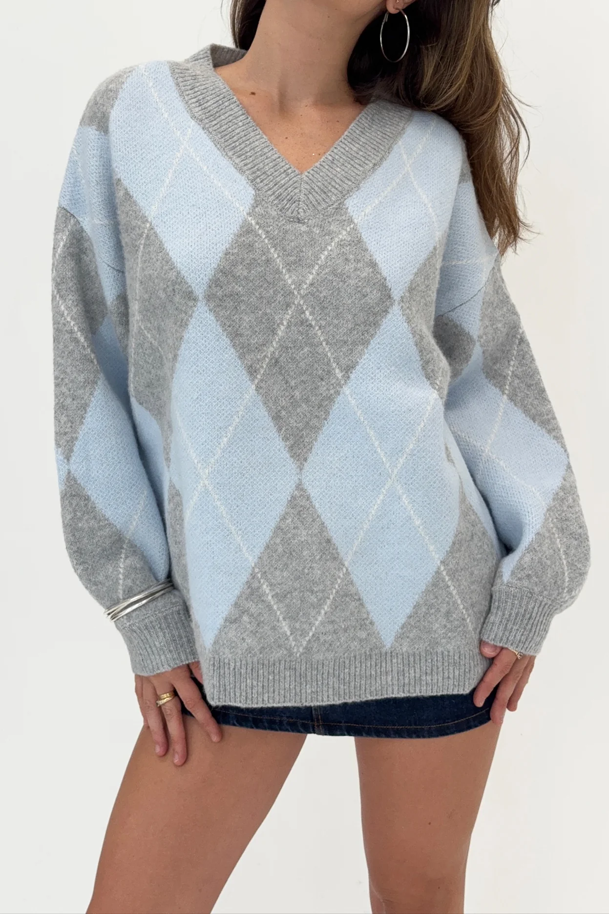 Carson Sweater in Light Blue - Image 3