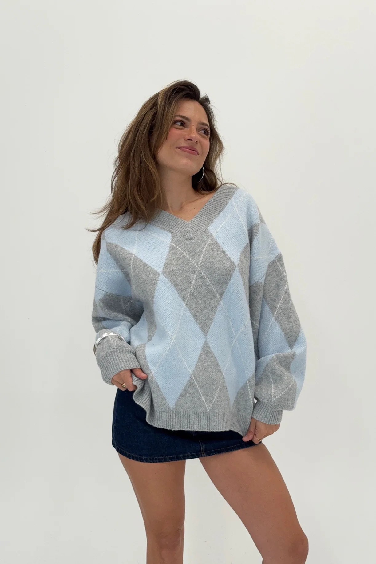 Carson Sweater in Light Blue - Image 5