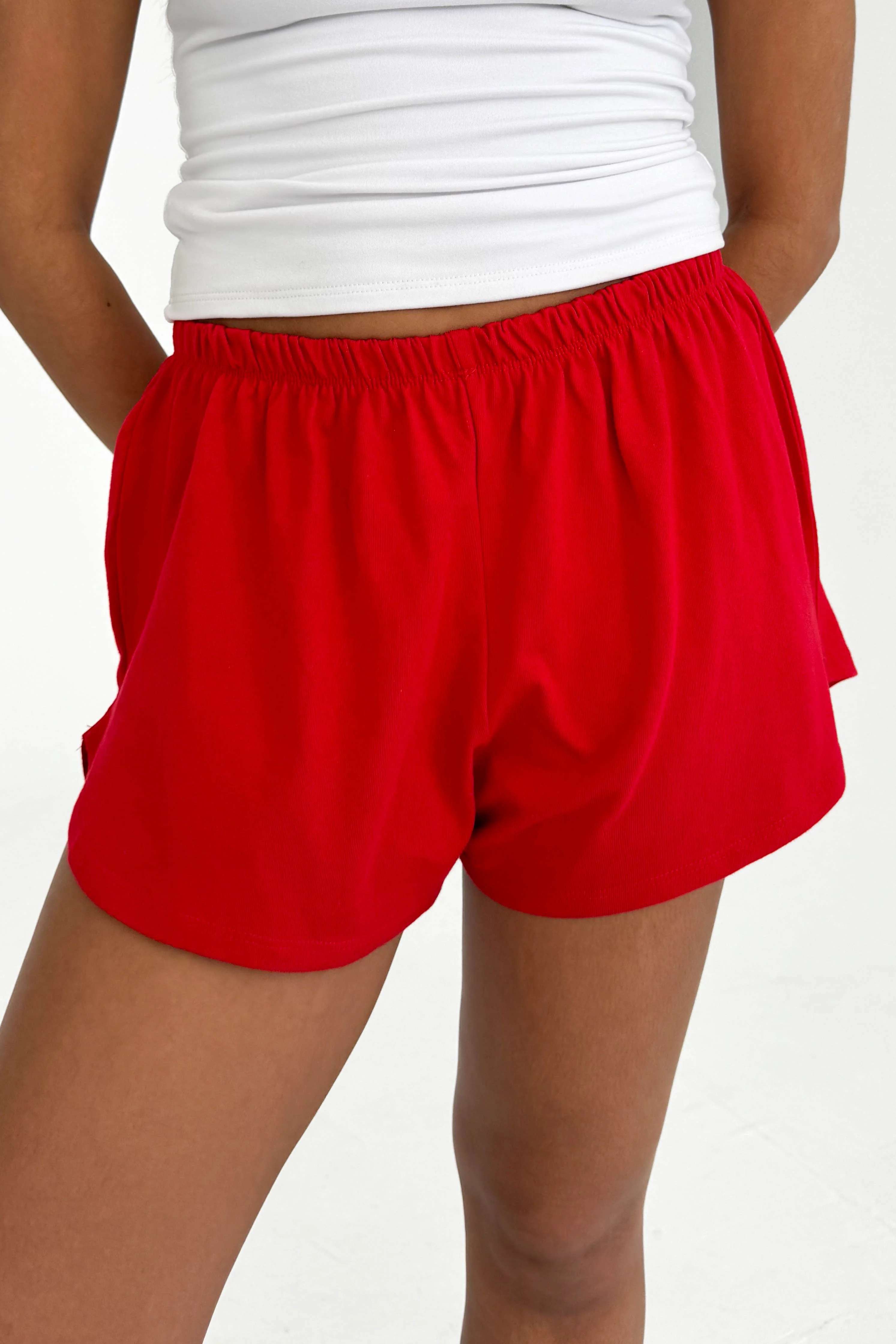 Easy Day Shorts in Red - Image 3