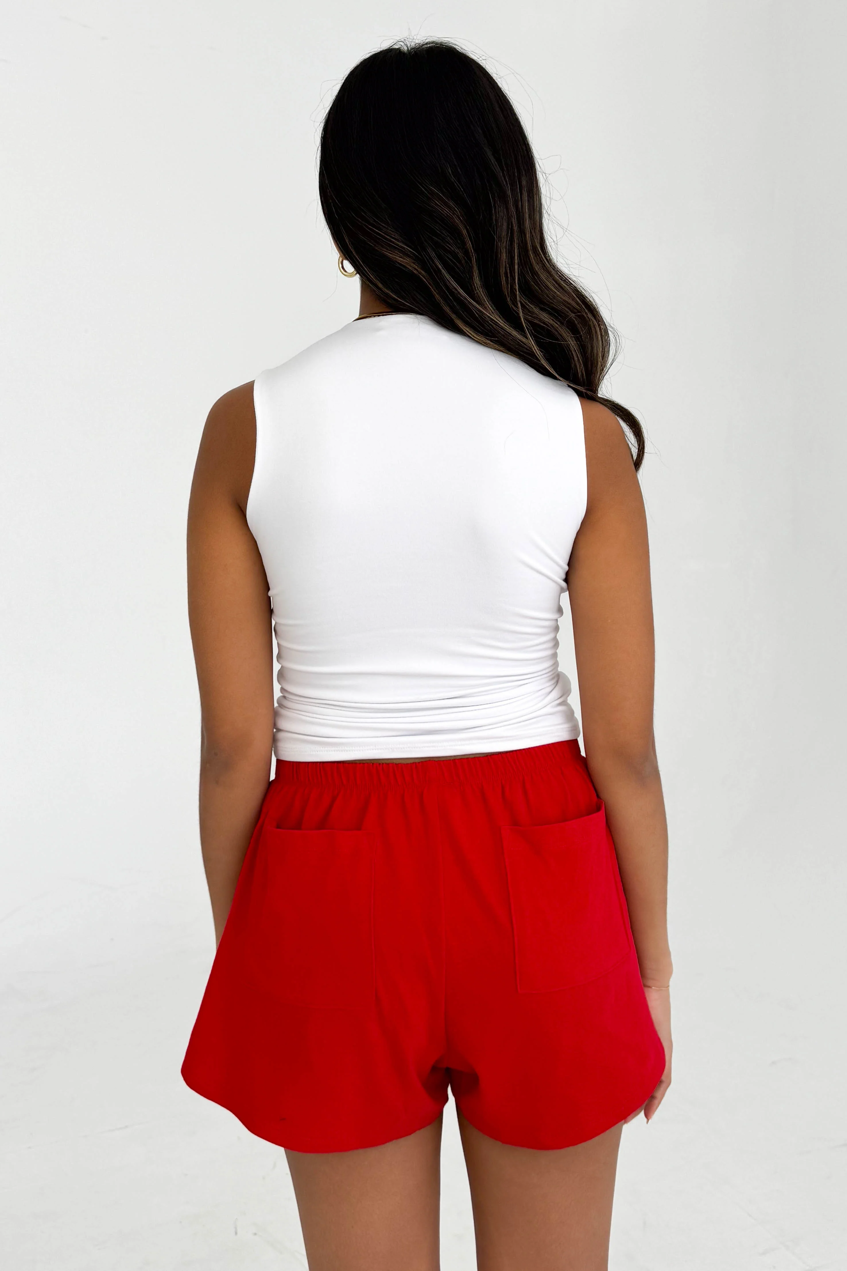 Easy Day Shorts in Red - Image 4