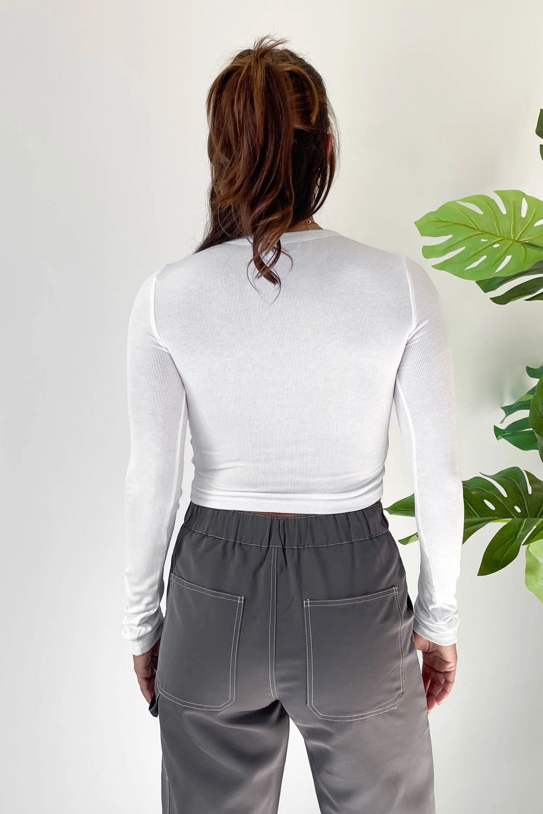 Effortless Long Sleeve in White - Image 4