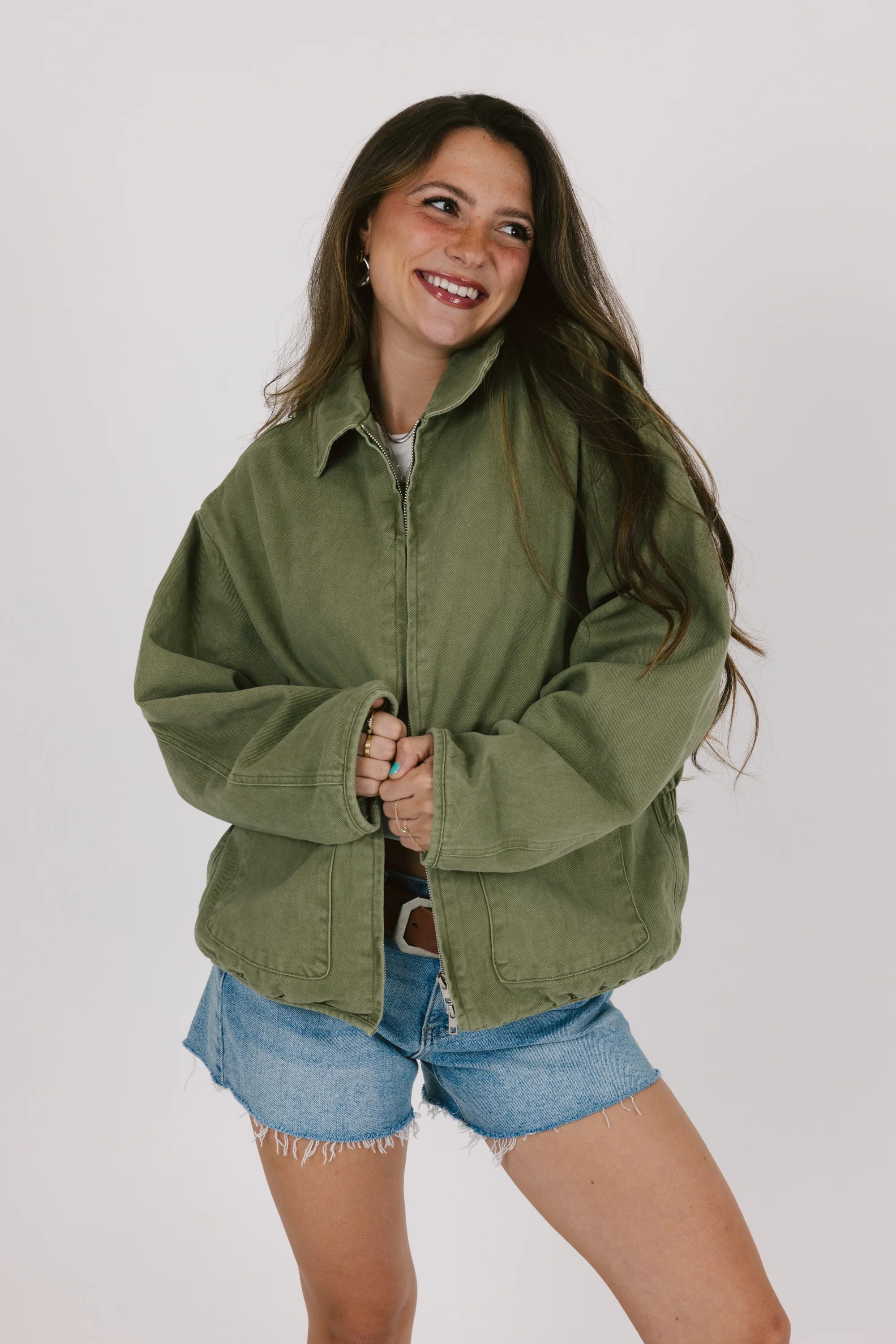 Erica Jacket in Olive - Image 3