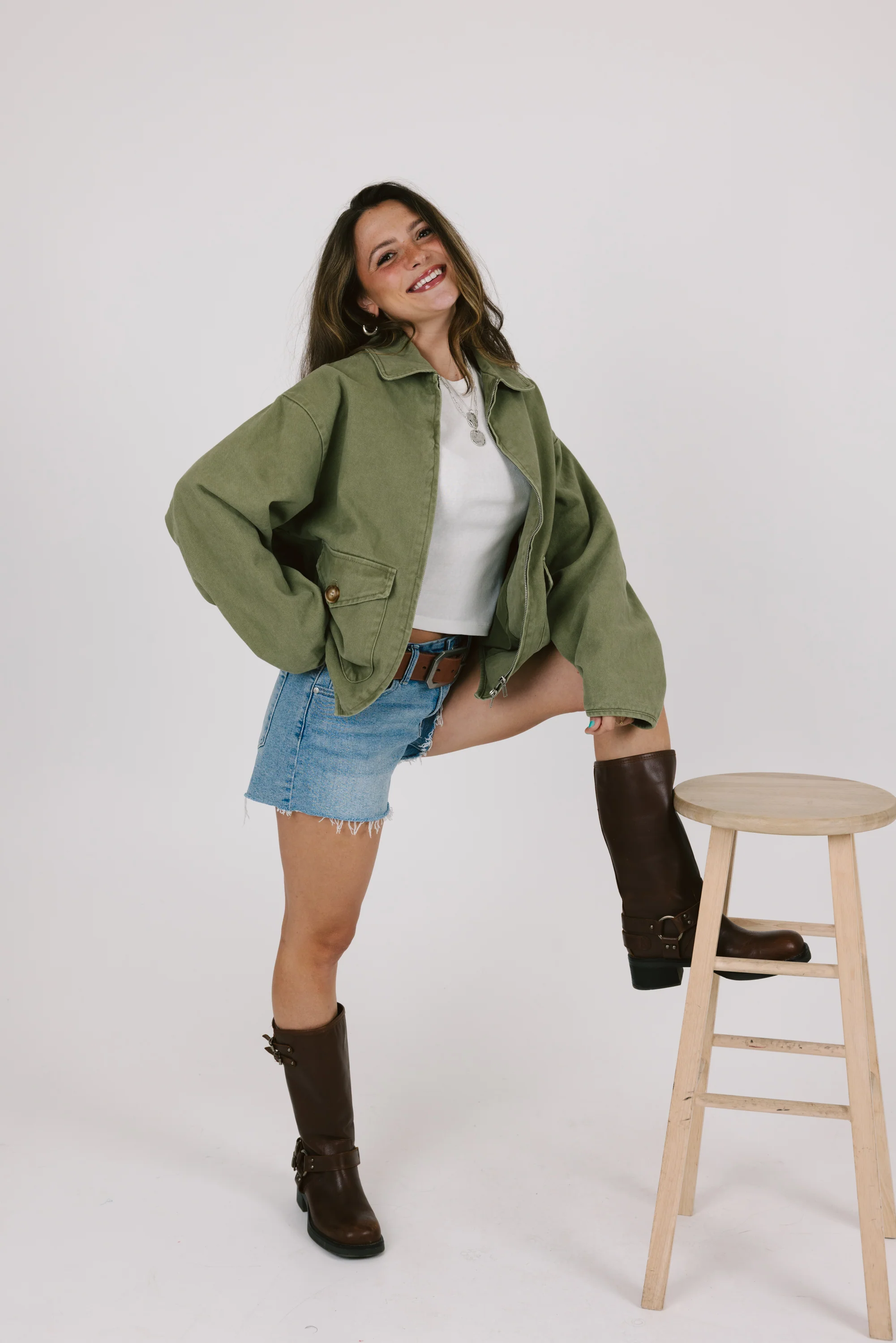 Erica Jacket in Olive - Image 4