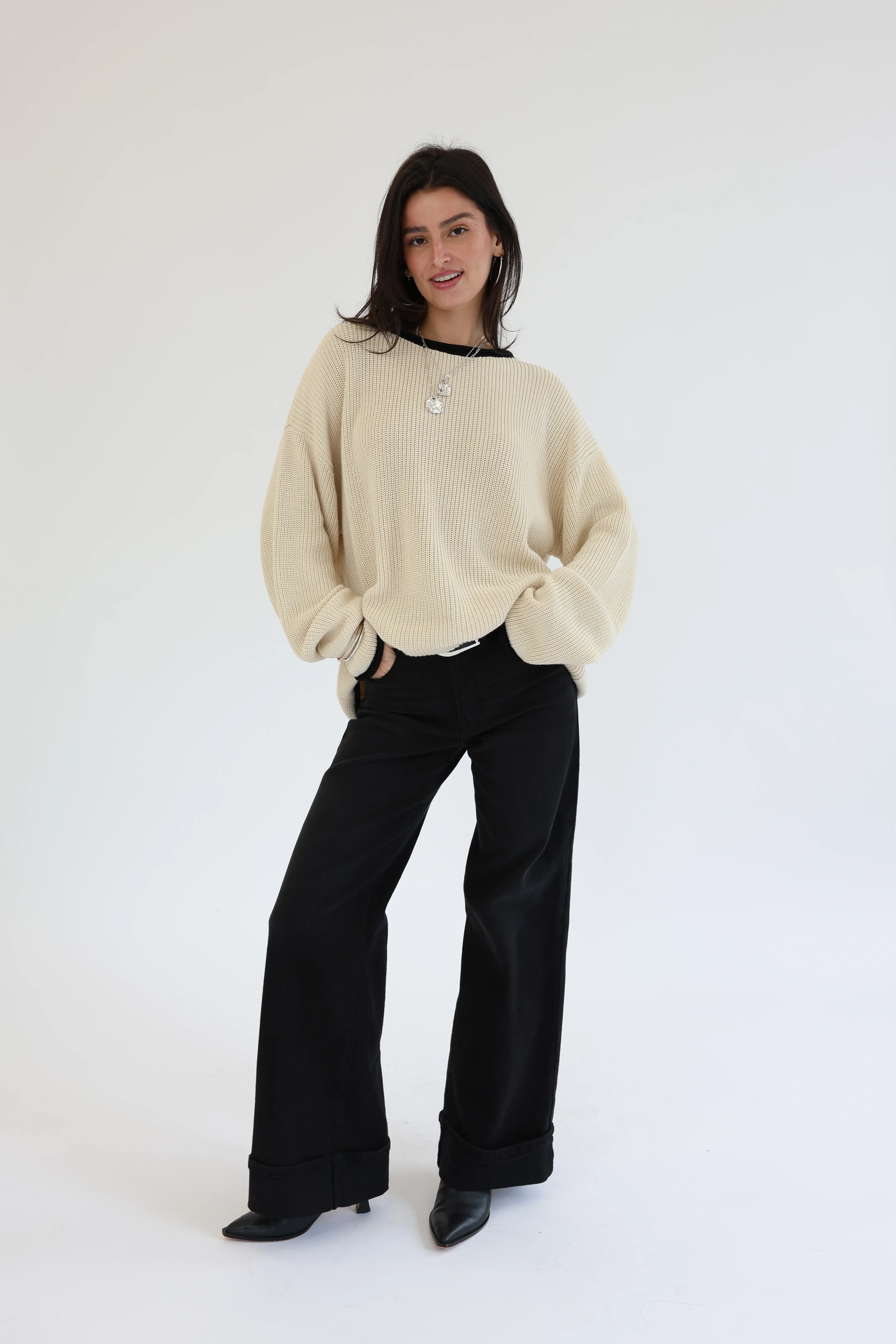Fran Sweater in Oatmeal - Image 3
