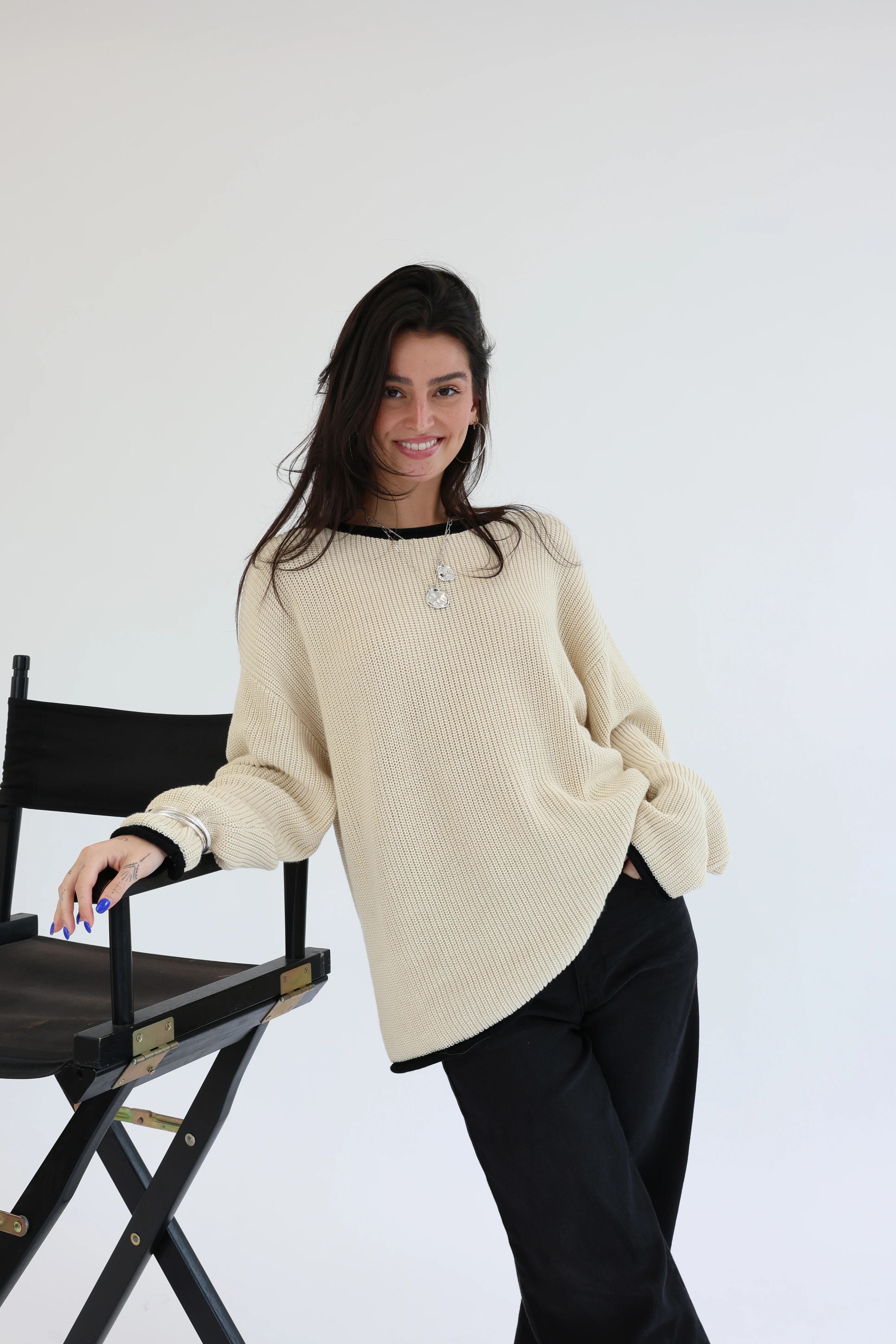 Fran Sweater in Oatmeal - Image 4