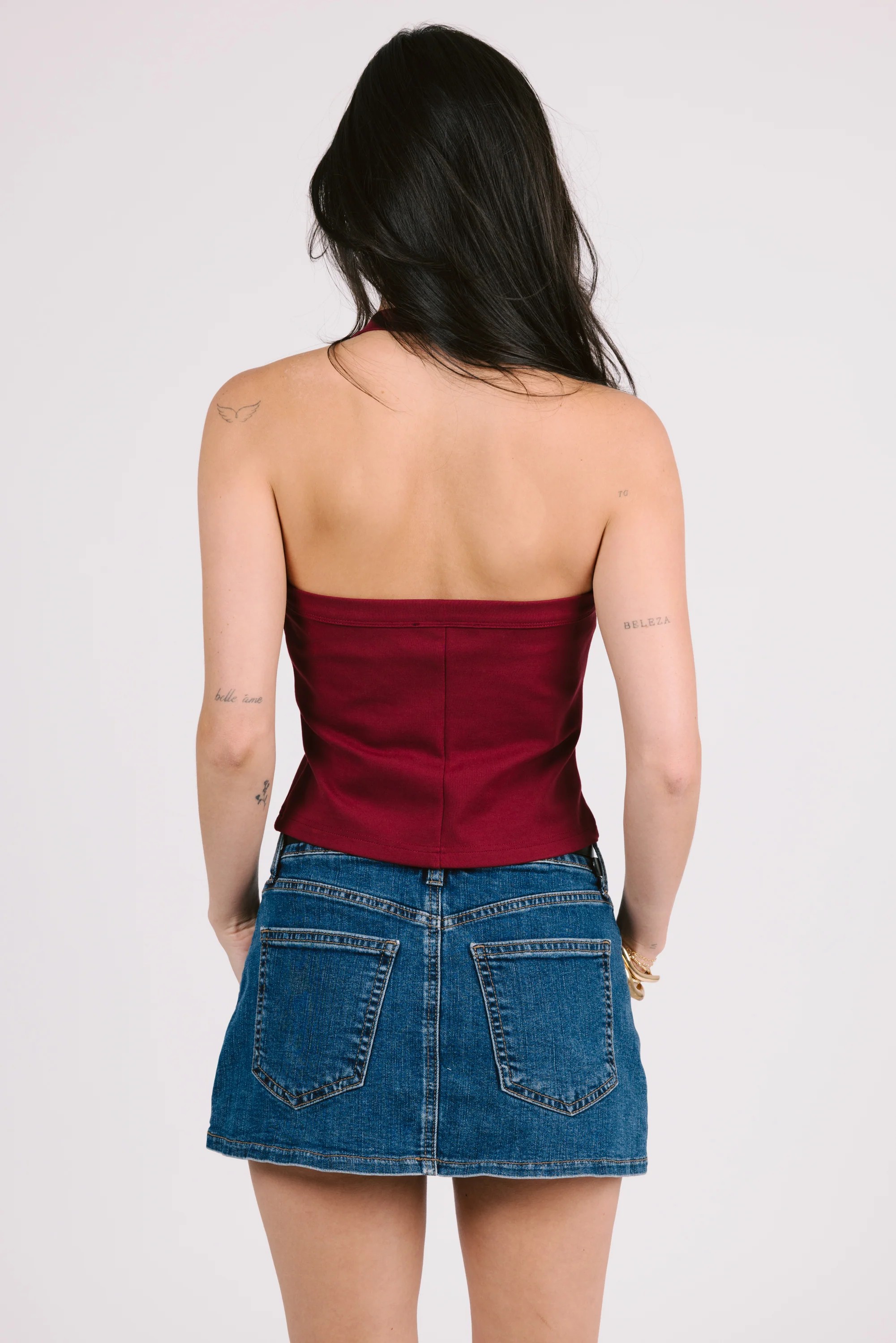 Inez Top in Burgundy - Image 4