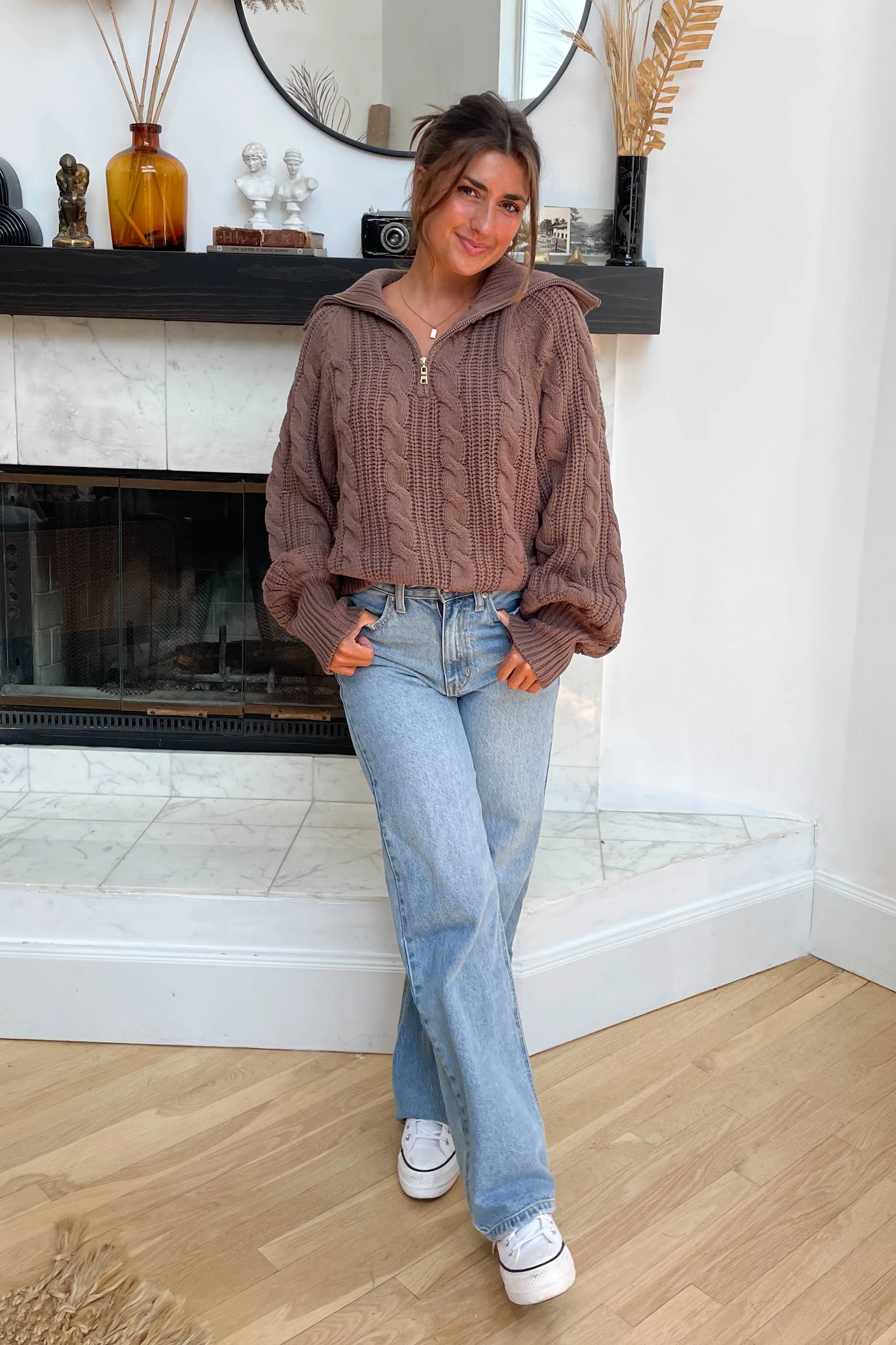 Let's Cuddle Sweater in Brown - Image 4