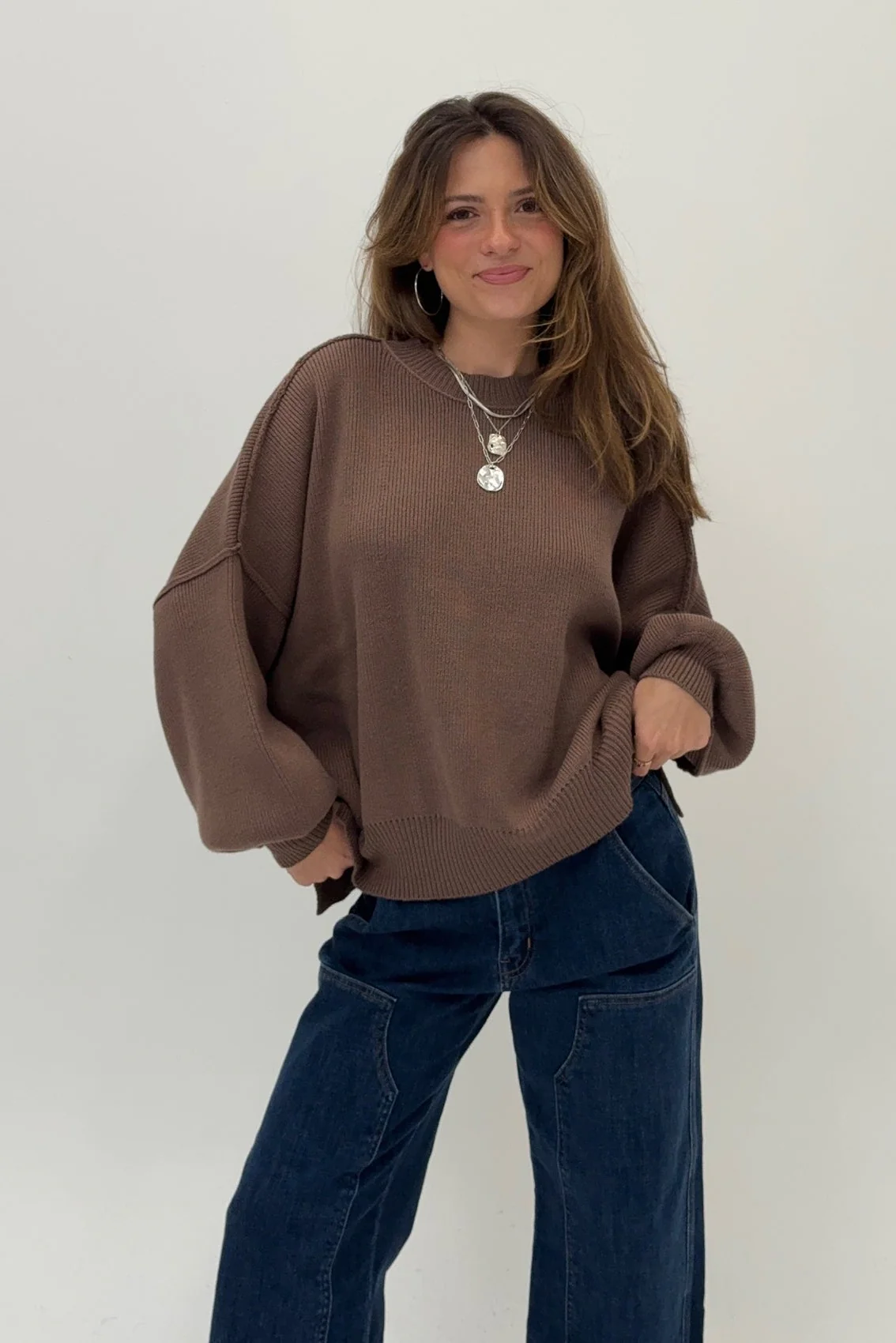 Martha Sweater in Brown - Image 2