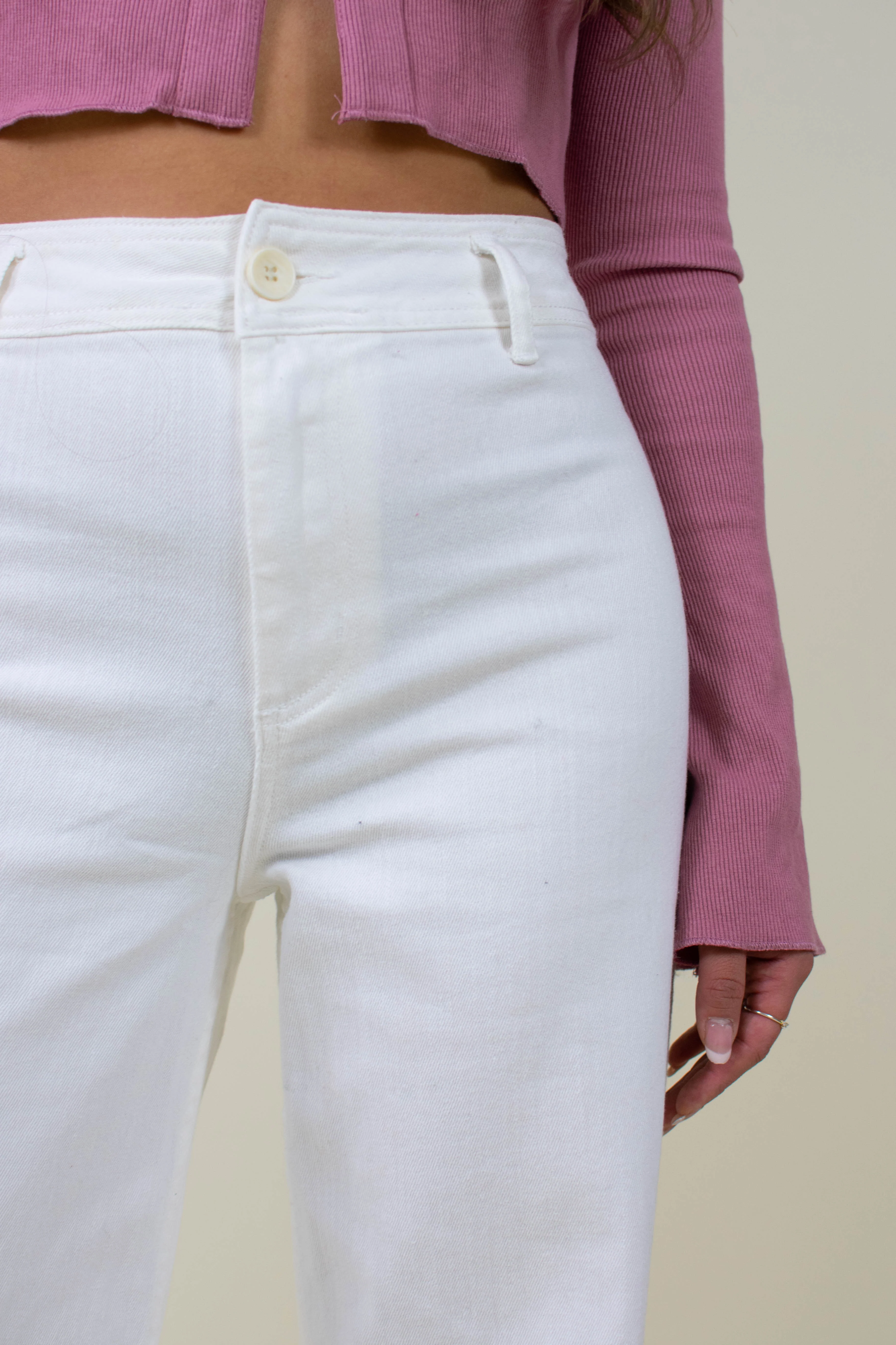 Please Don't Go Jeans in White - Image 3