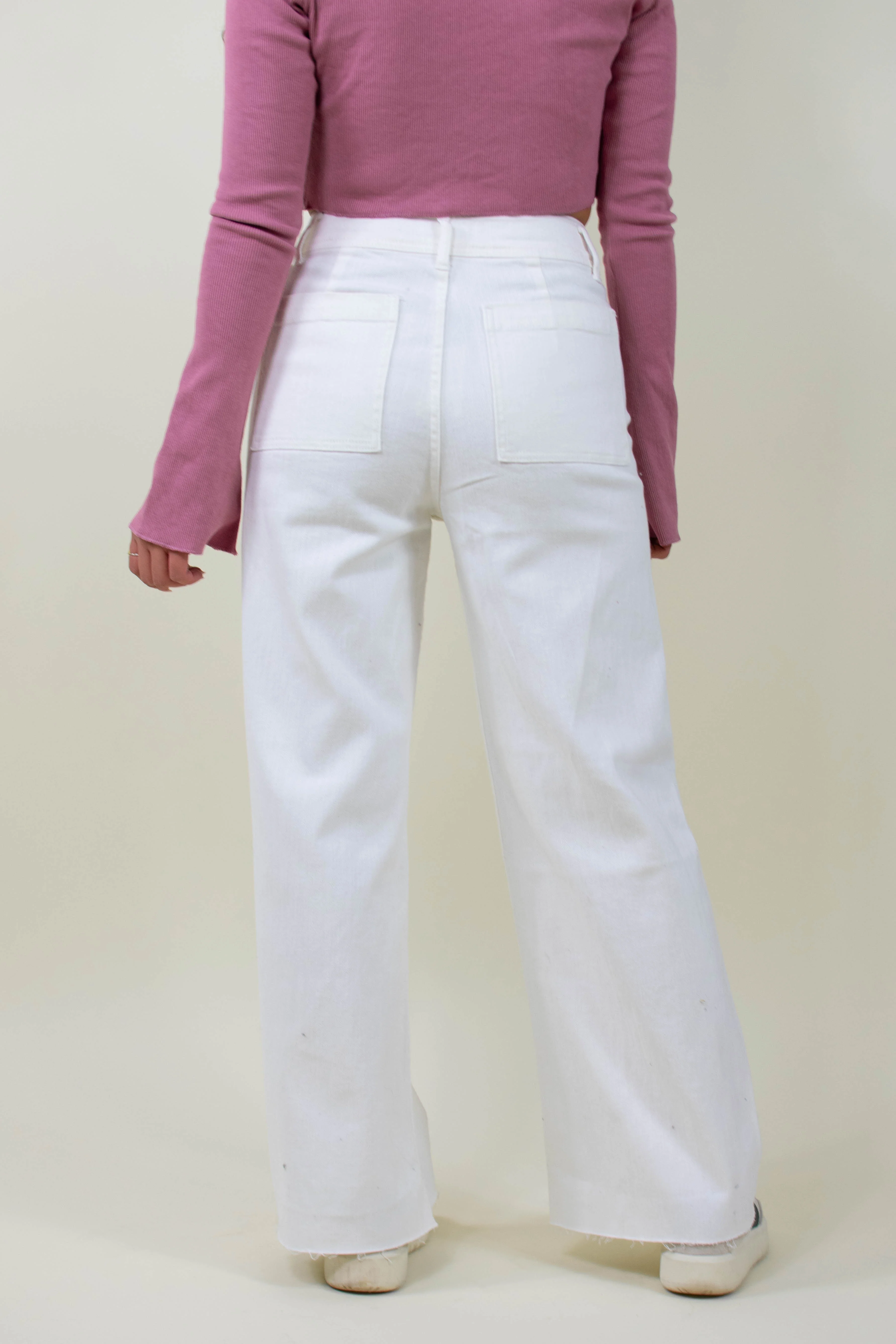 Please Don't Go Jeans in White - Image 4