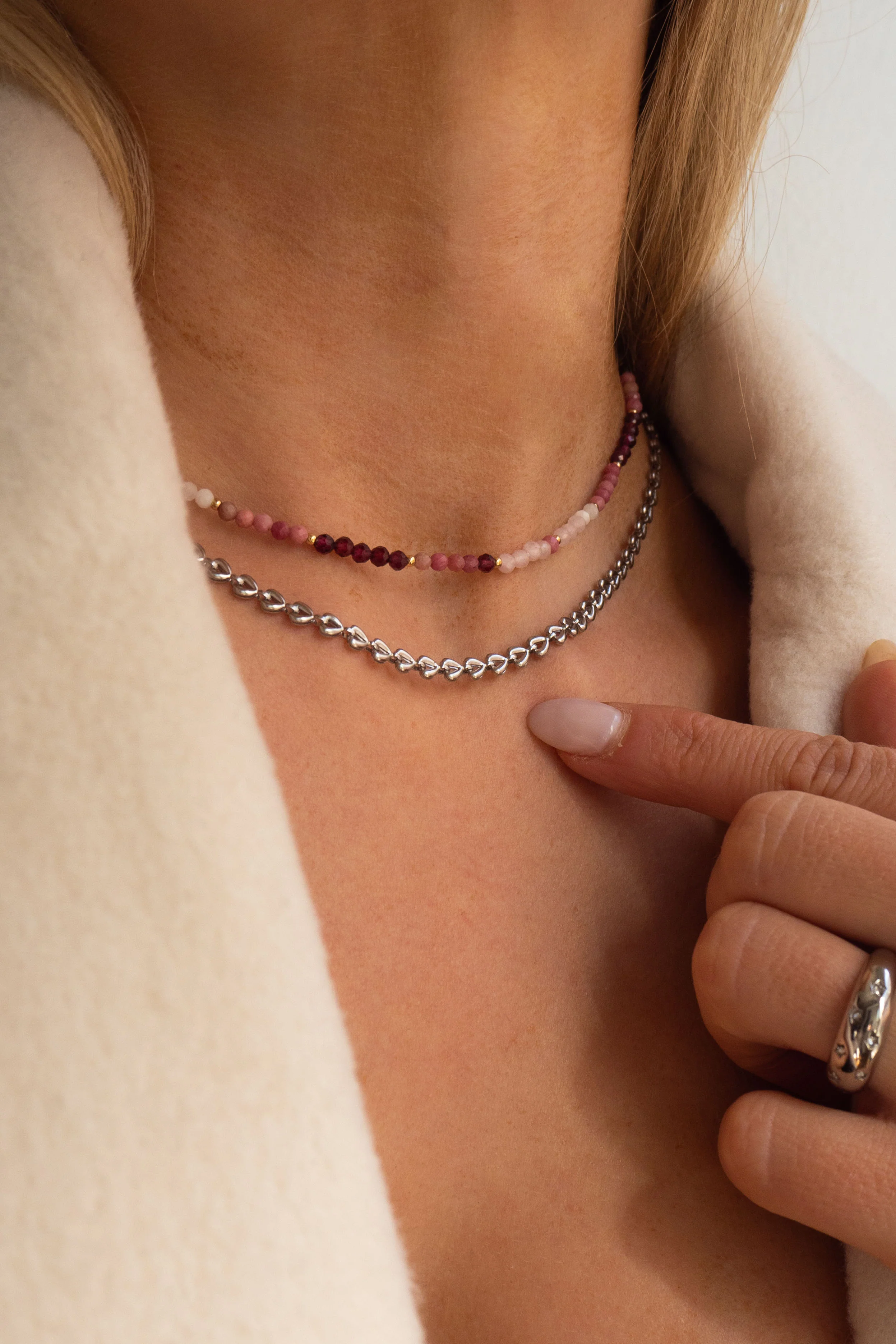 Rayna Choker Necklace in Ruby - Image 4