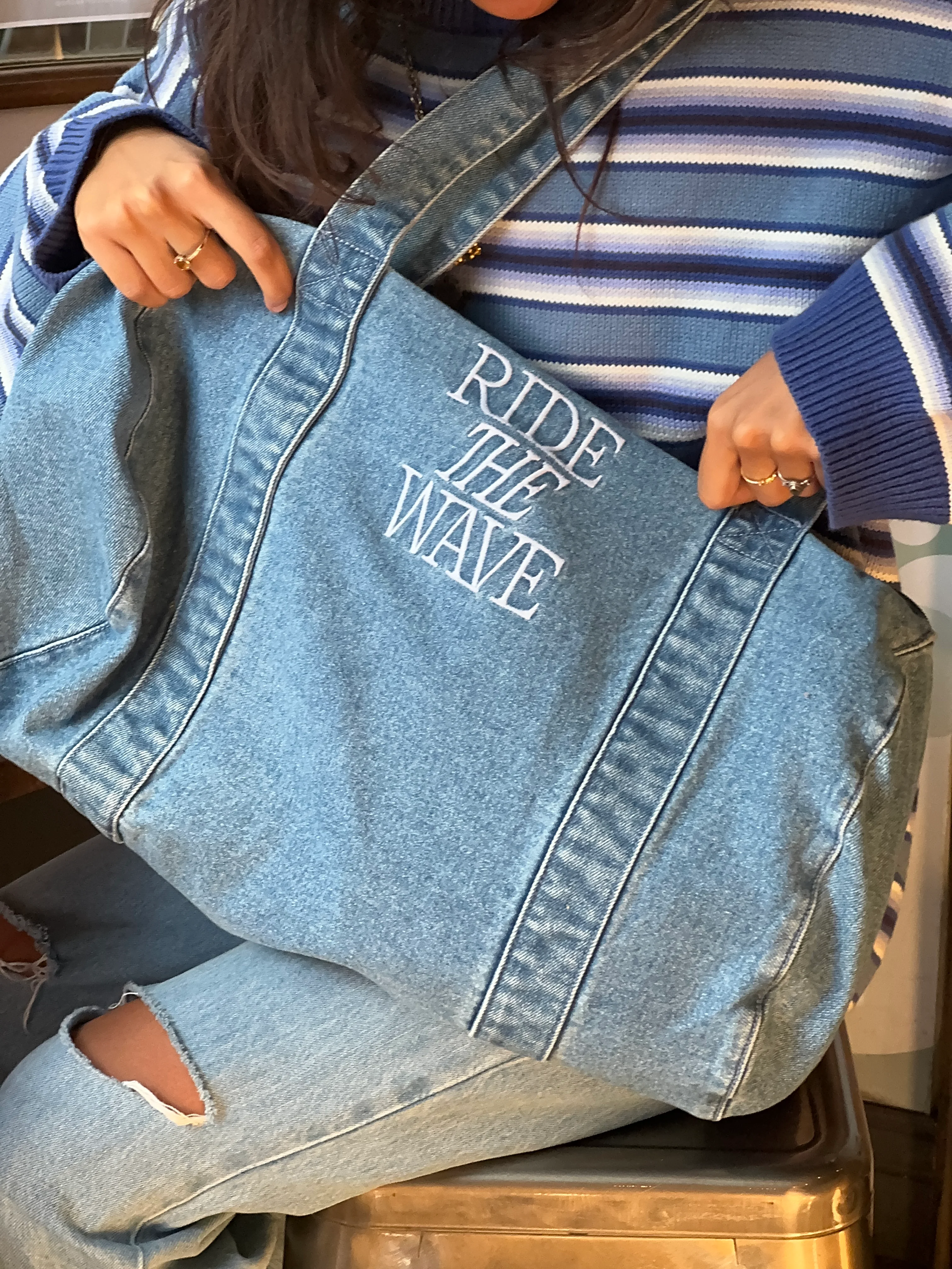 Ride The Wave Denim Bag - Image 3