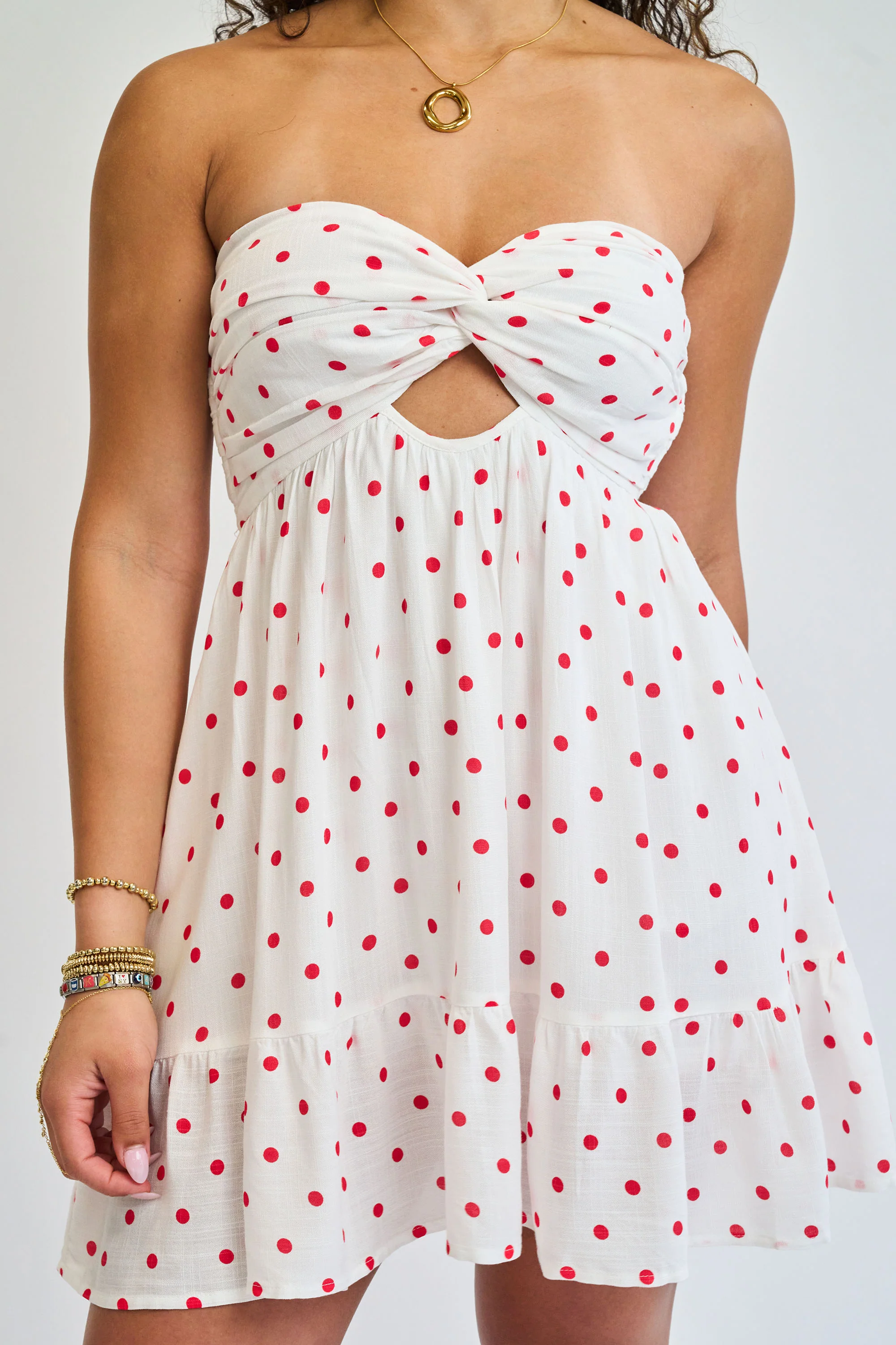 Summer Breeze Dress in Red Polka Dot - Image 4